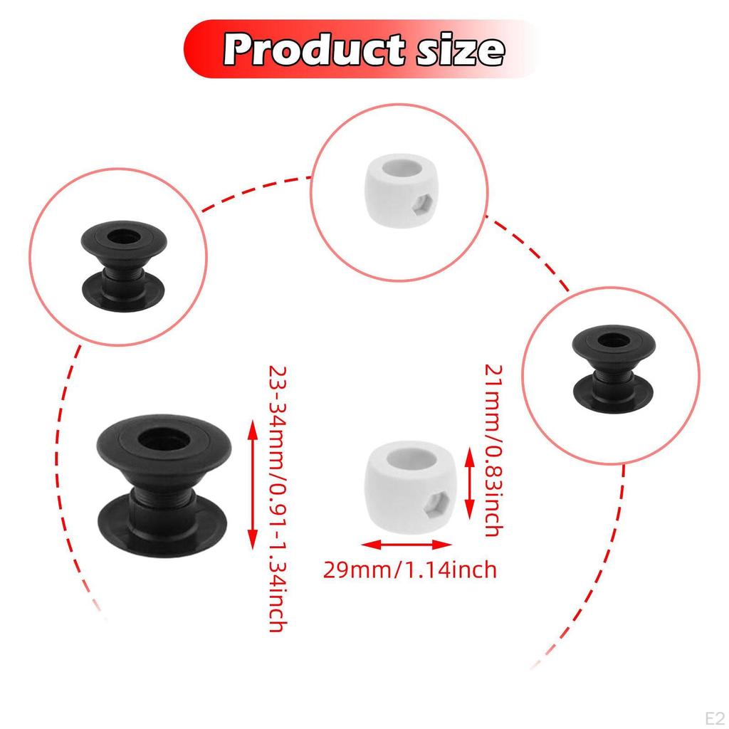 4Pcs Foosball Rod Bushings with Goalie Stop Rings Inner Height 23-34mm Tabletop Football Table
