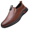 Autumn new men's business casual leather shoes men's soft leather soft sole middle-aged dad shoes leather shoes