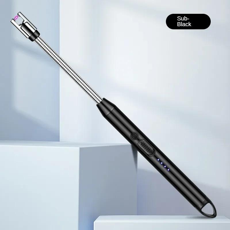 360° Kitchen Candle Gas Stove Plasma Pulse USB Electric Arc Lighter Outdoor BBQ Windproof Power Display Hook Ignition Gun