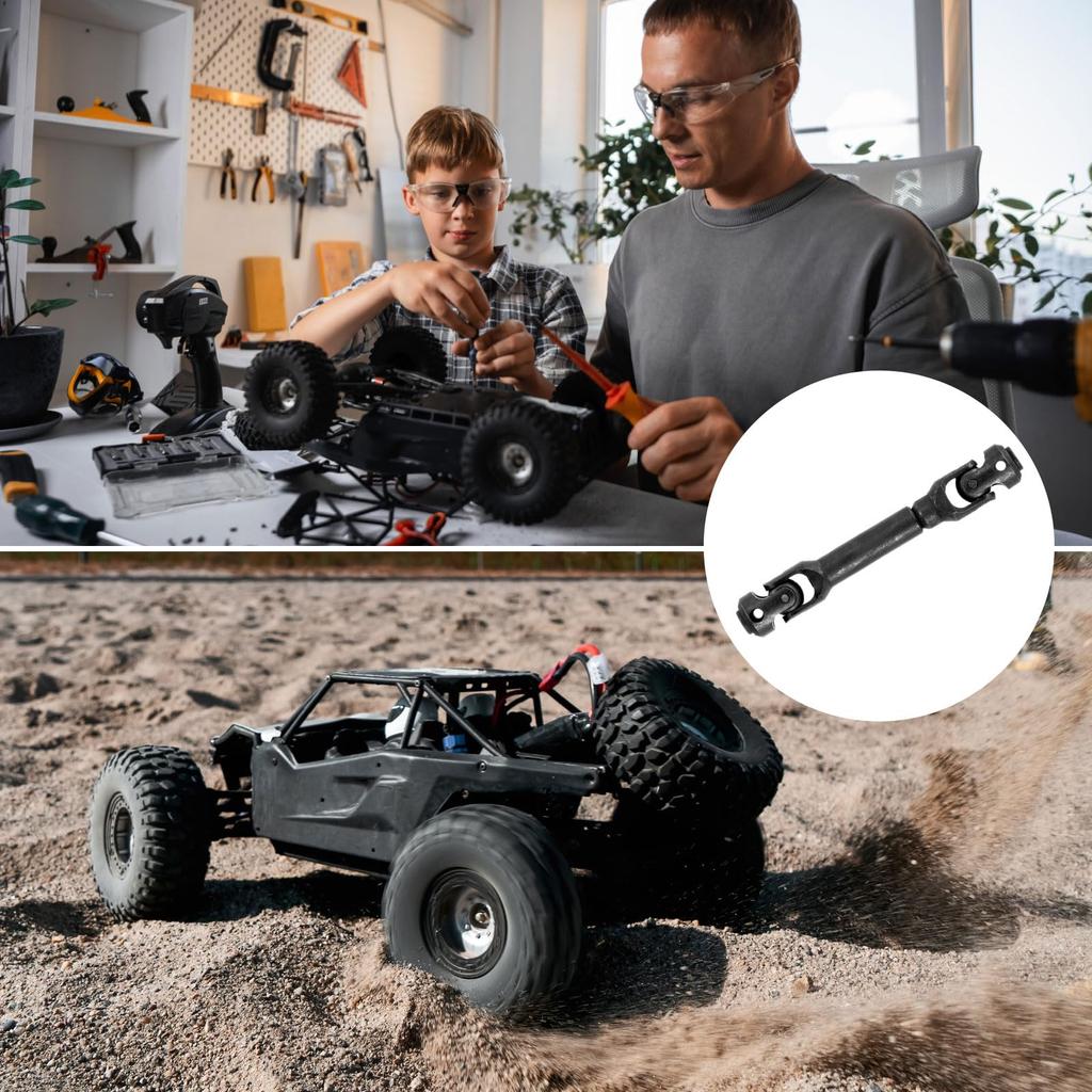 uxcell 2pcs RC Drive Shaft C VD Drive Shaft Metal Universal Replacement Upgrade Part for SCX10 90046 77-101mm