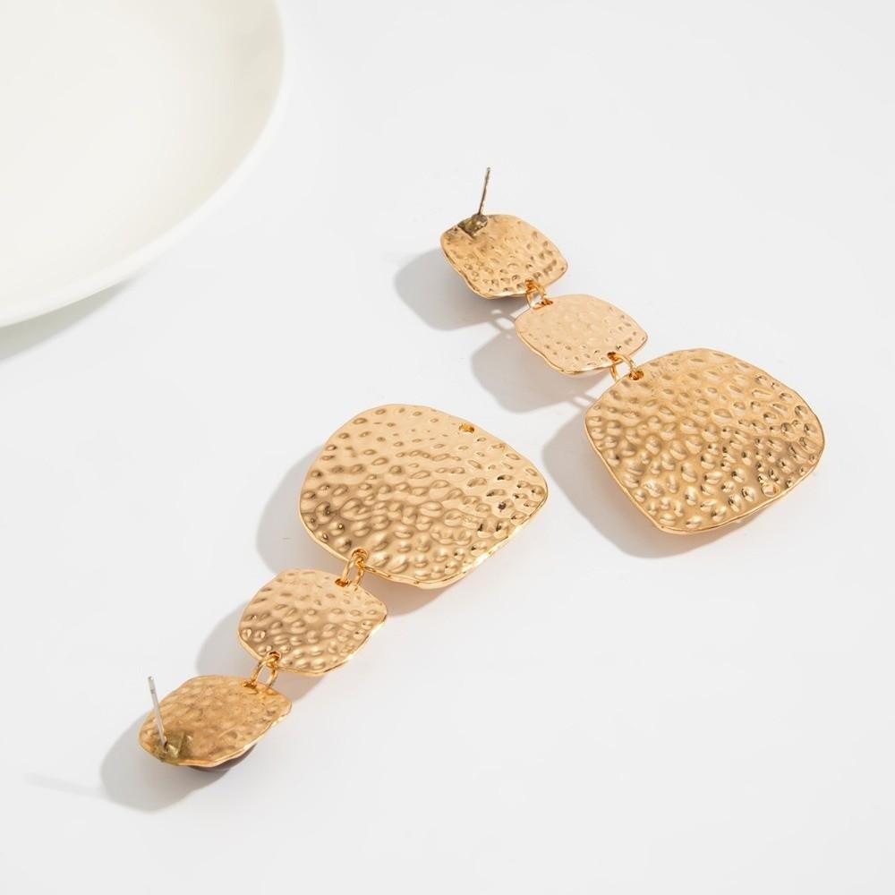 Gold Tone Resin Drop Earrings Three Layer Long Tassel Earrings Holiday Gifts