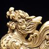 Keychain Pendant Creative Retro Copper Fengshui Statue Animal Key Charm for Home