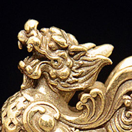 Keychain Pendant Creative Retro Copper Fengshui Statue Animal Key Charm for Home