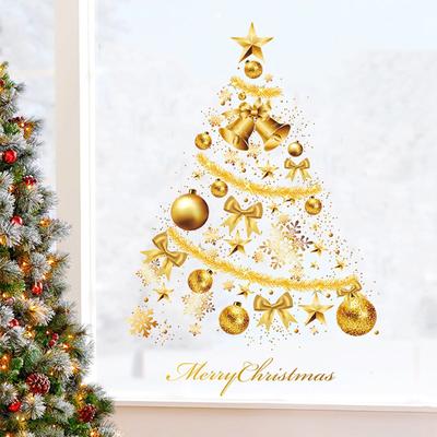 Christmas Tree Snowflakes , Wall Decoration, Self-adhesive Stickers, Refrigerator Magnets, Room Decoration