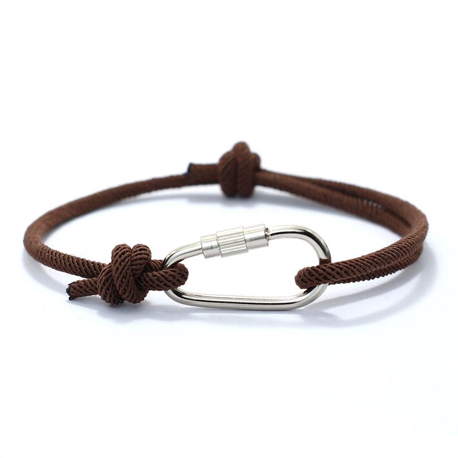 Noter New Stylish Knot Bracelet for Men Handmade Sliding Adjustable 3mm Thin String Braslet Outdoor Mountaineering Braclet Joias