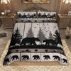 Homewish Safari Deer Bear Duvet Cover Set 2Pcs/3Pcs Woodland Jungle Animal Wildlife Bedding Set Rustic Farmhouse Bed Set