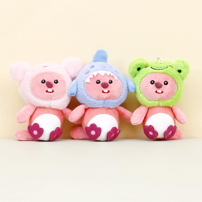 Creative Beaver Plush Toy Keychain Soft Animal Doll For Wedding Toss And Bag Decor