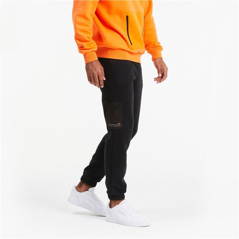 Puma Knitted Sweatpants Men's Black Thickened Cuffed Pants 530297-01