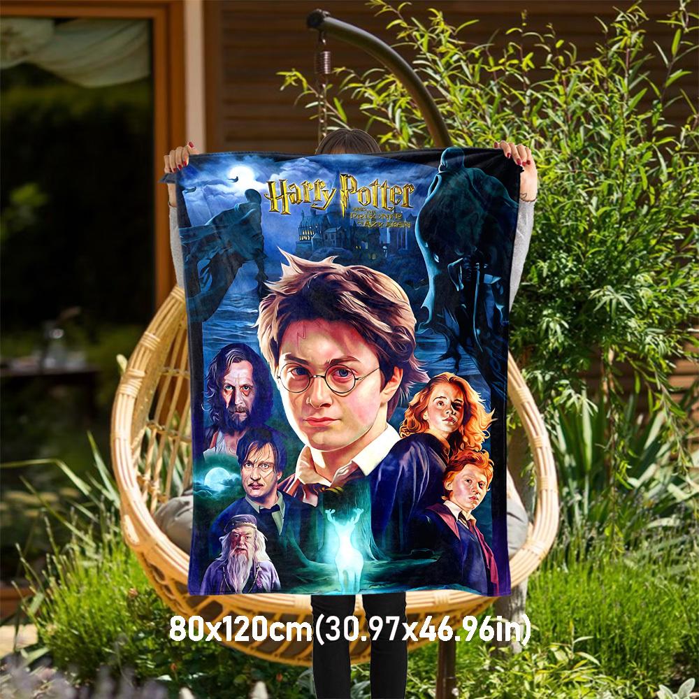 1pc Harry Potter Prisoner Azkaban Outdoor Flannel Throw Blanket All Season Soft Warmth,Home Decor 1031196