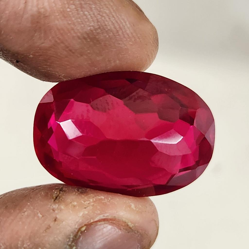 37.25  Ct Heated CERTIFIED Red Ruby Stunning  Shape Oval  Loose Gemstone