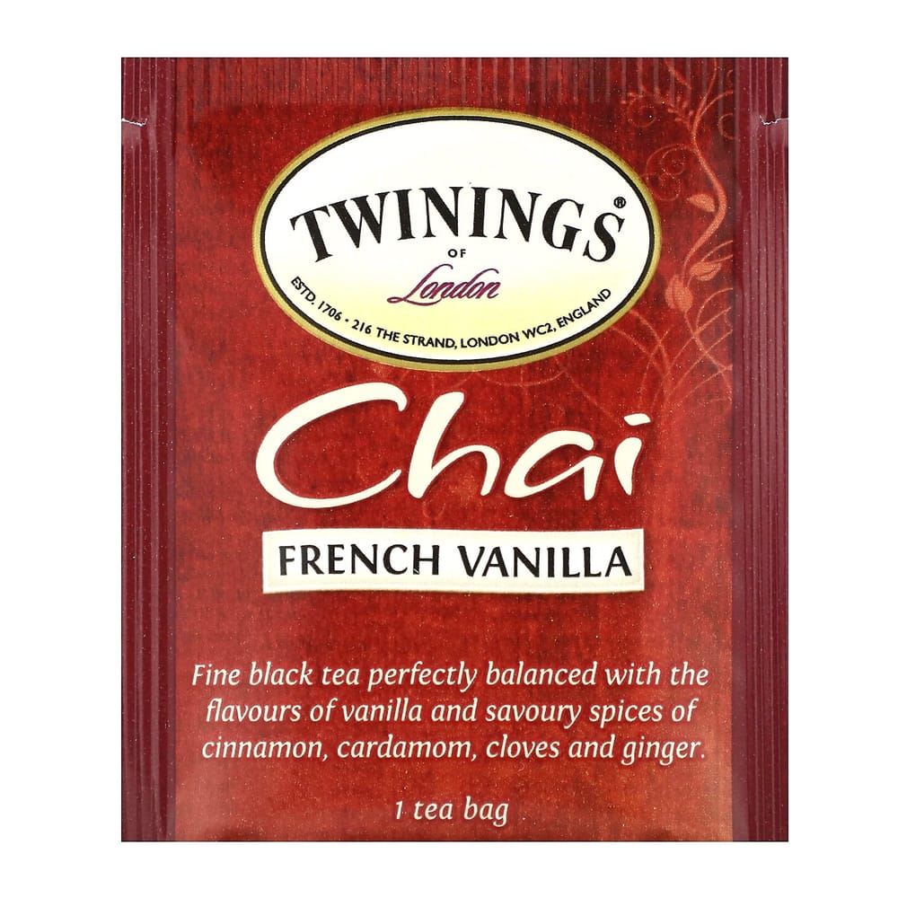 Twinings Flavored Black Tea Chai French Vanilla - 20 Tea Bags, 40g (1.41oz)