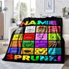Custom Name Sprunki Theme Printed Blanket - Perfect for Couch, Bed, Travel & Outdoor Use | Machine Washable, Cozy & Durable.