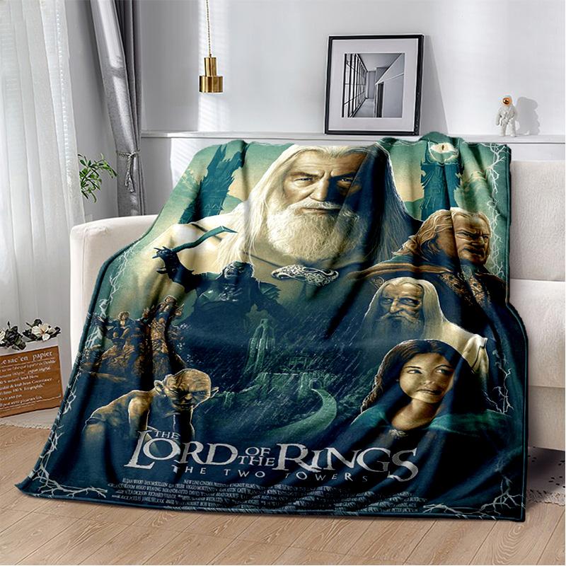 Movie L-Lord of The Rings H-Hobbit Soft Plush Blanket,Flannel Blanket Throw Blanket for Living Room Bedroom Bed Sofa Cover Child