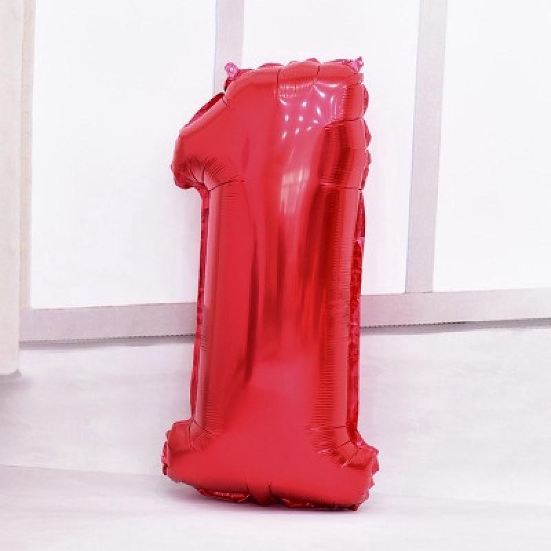 16/32/40 Inch Digital Number 0~9 Red Number Aluminum Film Balloon Wedding Birthday Party Decoration
