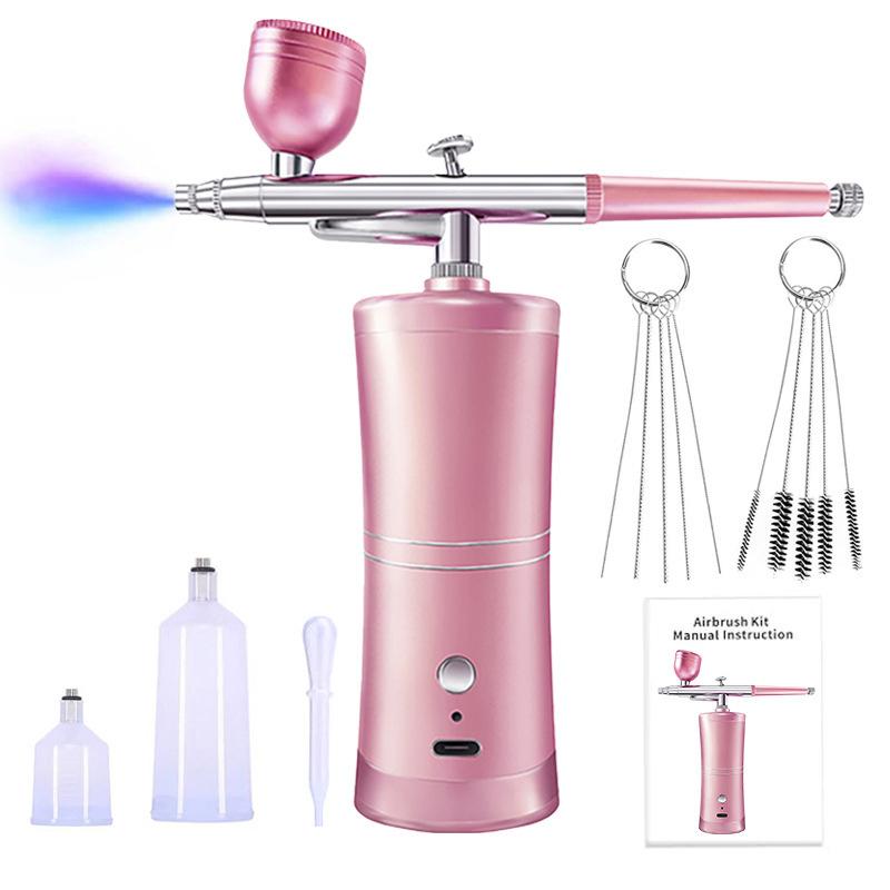 Portable Airbrush Kit Wireless Air Brush With Compressor Electrical Handheld Spray Gun Coloring Tattoo Graffiti Graphic Model