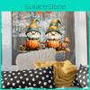 Dwarf Cartoon Halloween Pumpkin Glass Window Static Glue Free Home Sticker Decor