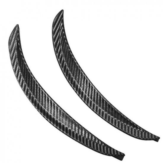 2PCS Carbon Fiber Strip Car Fender Flares Mud Flap Splash Guards Arch Wheel Lip