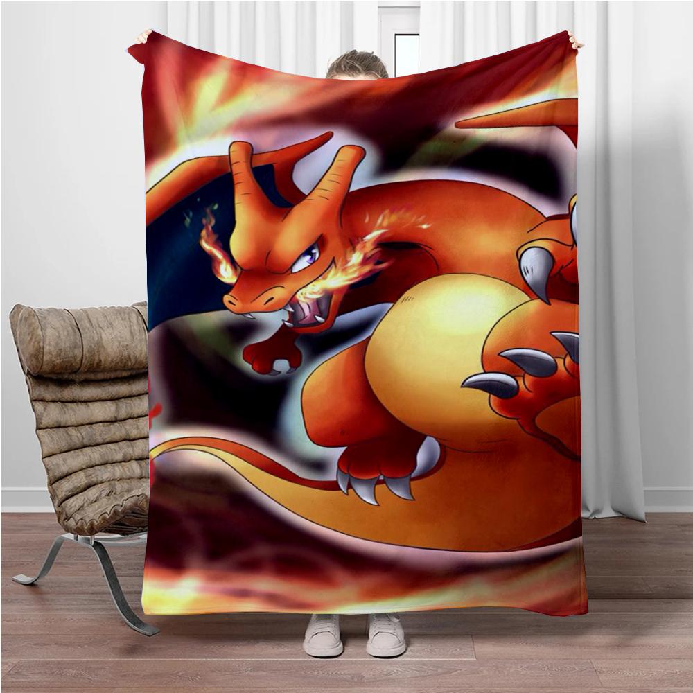 31 Style Pokemon Cartoon Cute Pikachu 3D Soft Flannel Blanket for Bed Bedroom Sofa Picnic,Throw Blankets for Kids Outdoors Gift
