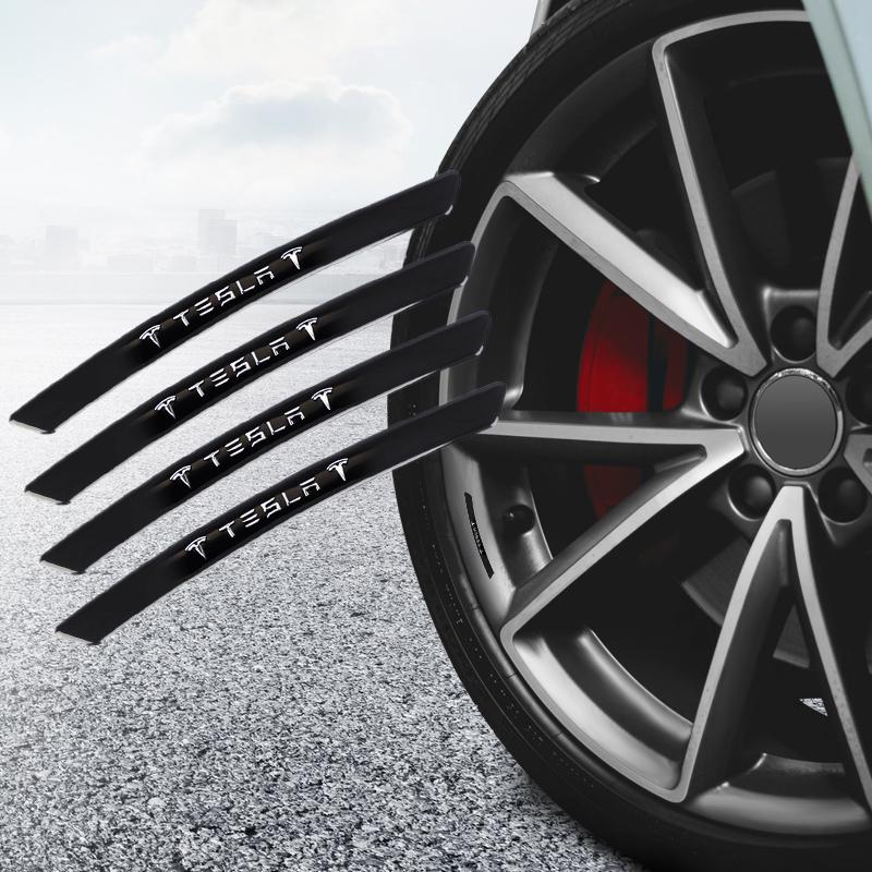AAAIF1 4pcs Aluminium Alloy Car Wheel Hub Stickers  for Tesla Model 3 Highland 2023 Model S Model X Model Y