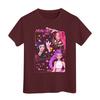 Boys Girls Round Neck Casual Printed Short-sleeved T-shirt Top