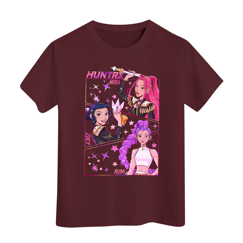 Boys Girls Round Neck Casual Printed Short-sleeved T-shirt Top