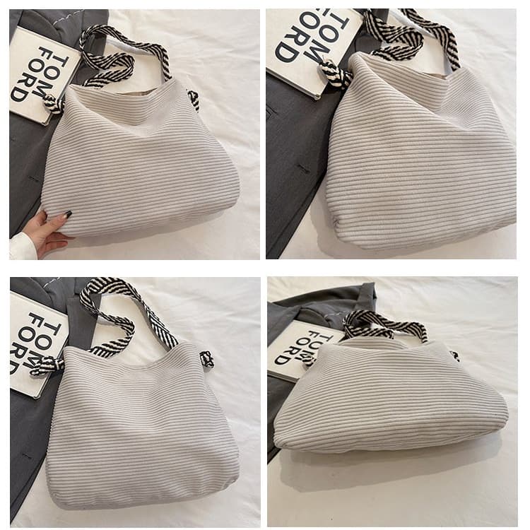 New soft wide shoulder strap flannel fashion shoulder bag