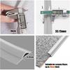 Carpet Edge Binding Trim, Self Adhesive Grey Floor Transition Strip/Rugs Edging Bar for Indoor Doormat Protect, Flexible PVC Seal Molding for Robot