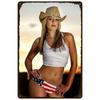Sexy Girl Metal Tin Sign 20x30 cm for Garage & Workshop Decor