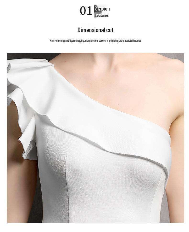 Elegantes Damen-Abendkleid mit asymmetrischem Ein-Schulter-Design - Sexy, figurbetont, Meerjungfrau-Schnitt für Events & Bankette