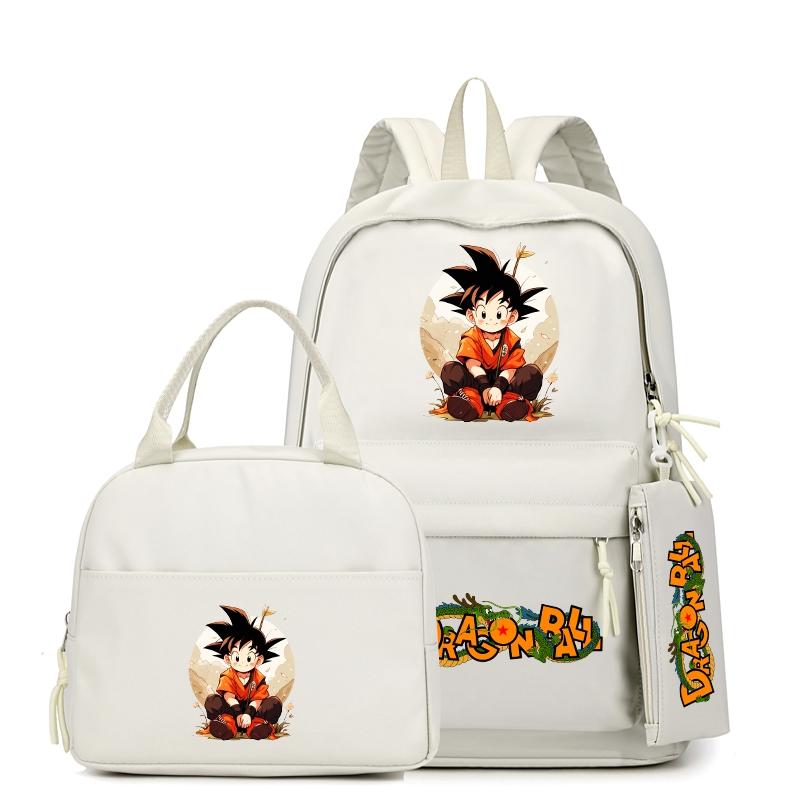 3Pcs/set Anime Dragon Ball Backpack with Lunch Bag for Girl Boy Back To School Bookbag Schoolbag Men Women Travel Bag Mochila