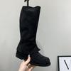 Khaki Pants Tube Boots Knight Boots Women's Boots 2025 Autumn and Winter Vintage Suede Skinny Boots Medium Boots