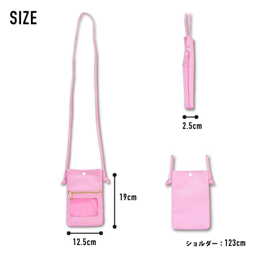 Mini Shoulder Bag, Synthetic Leather with Clear Window, SCP-30659, Pink