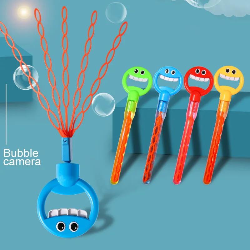 36Holes Bubble Wand Handheld Smiling Face Bubble Stick Blower Maker Outdoor Activity Fun Soap Blowing Toys Gifts