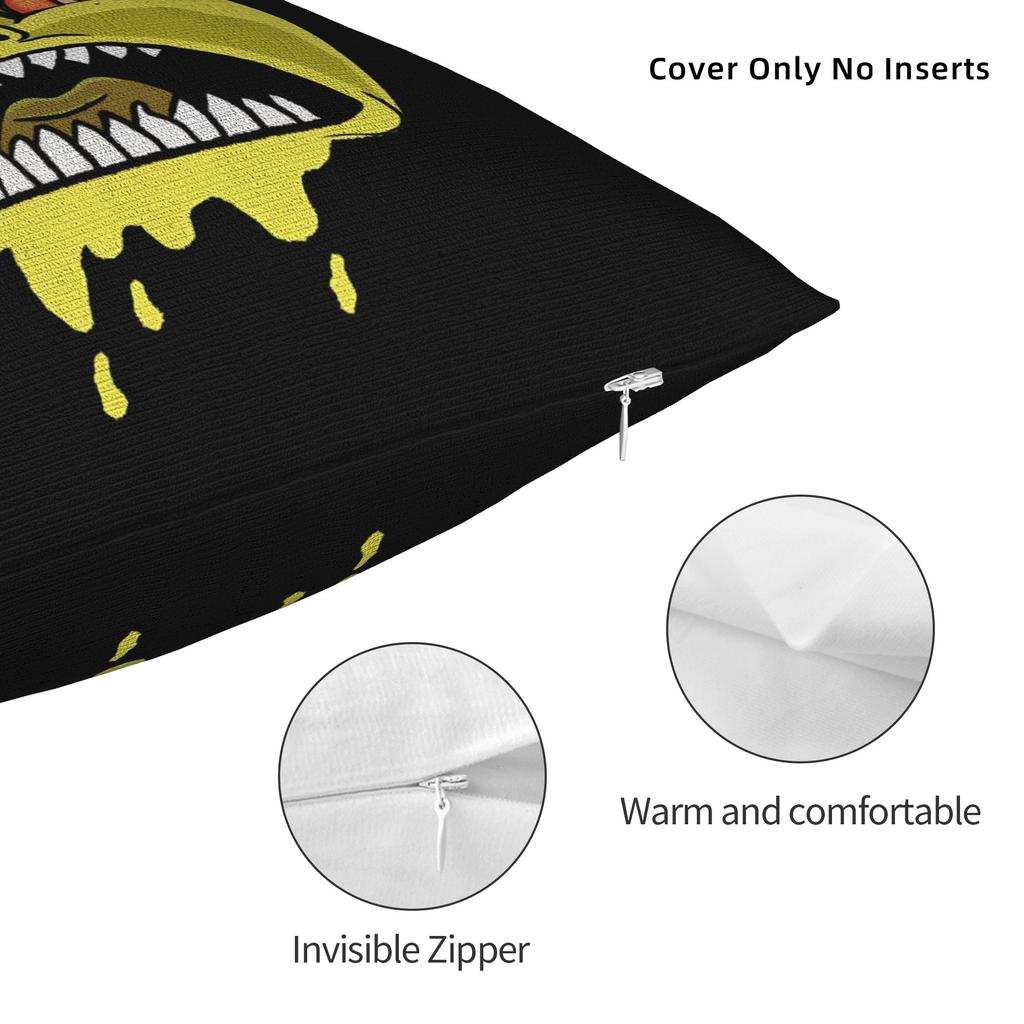 Unacceptable! Scary Lemongrab Square Pillow Covers Polyester Sofa Cushion Cover Funny Decorative Pillowcase 45*45