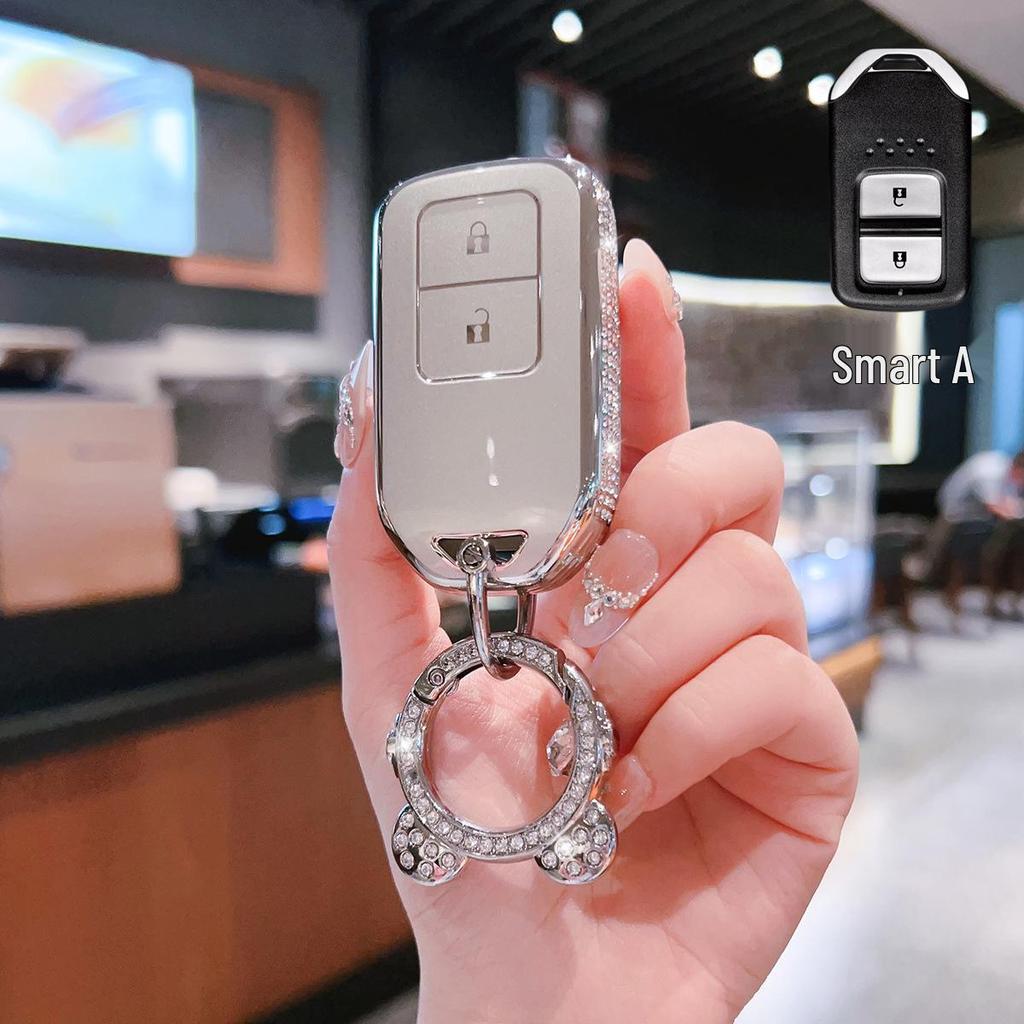 Car Key Cover for CR-V, Binzhi, XRV, HR-V, Haoying, Civic, UR-V, Accord, and Lingpai - Shell Buckle Design