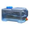 5/8/10/12/15L Clear Plastic Water Container Tanks with Tap Outdoor Water Bucket Camping Water Carrier Portable Bucket