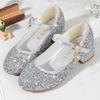Silver Crystal Princess High Heels for Girls - Perfect for Dresses and Piano Performances