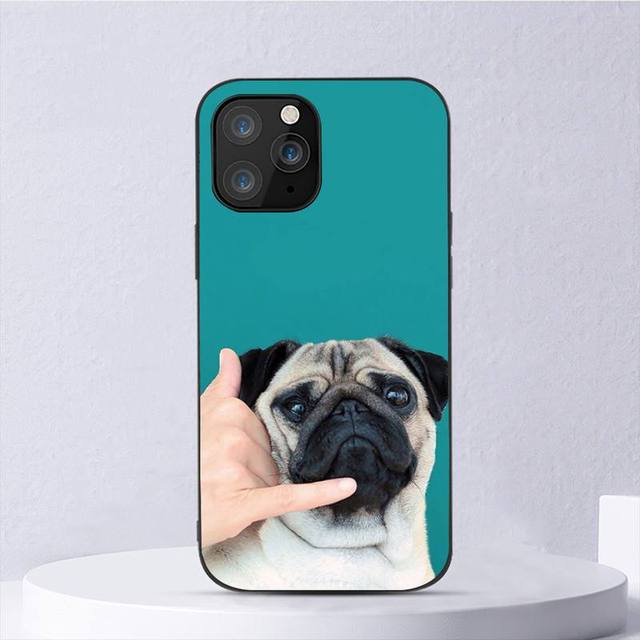 Cute Pug Dog Phone Case For Iphone 11 12 Mini 13 14 Pro Xs Max X 8 7 6s Plus 5 Se Xr Shell