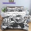 Demon Slayer Dark Style Bedding Set Duvet Cover Pillowcase No Filler, Soft Home Bedroom Decor, Perfect Gift for Fans.chl