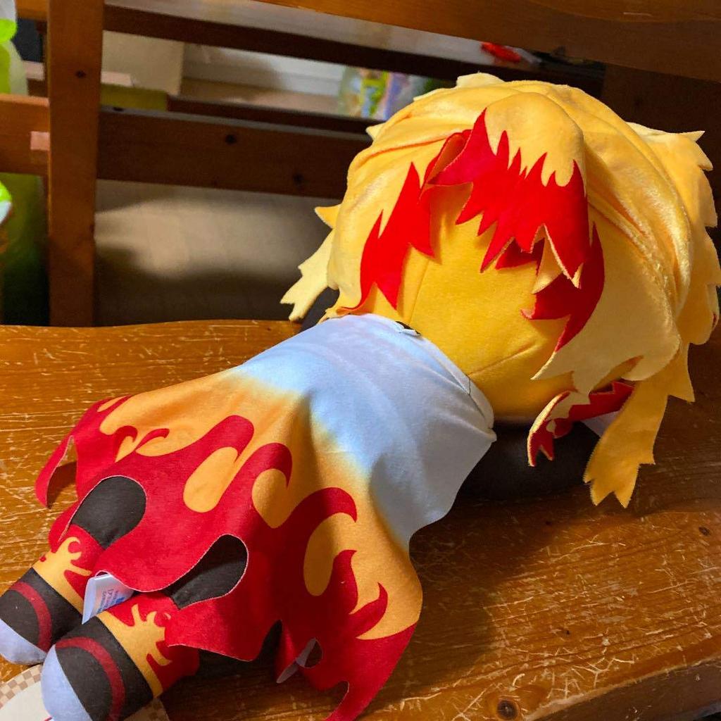 Demon Slayer Mega Jumbo Lying Down Plush Toy "Rengoku Kyojuro"