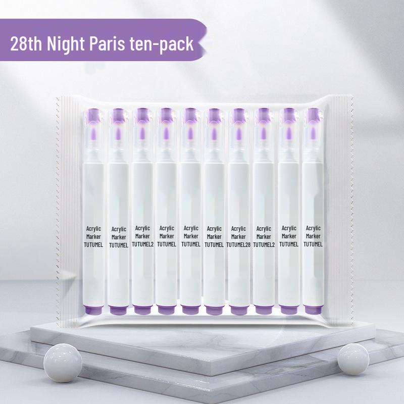 Single Color 36-Pack Waterproof Art Markers - Black, White, Red Opaque - Ideal for Kids' Painting