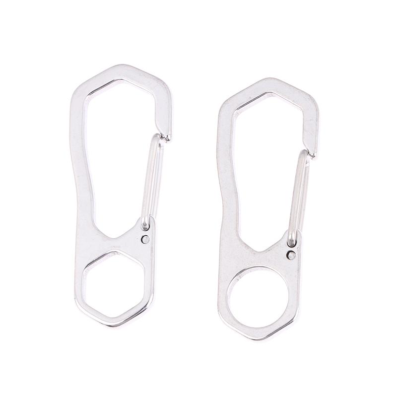 2/5Pcs Stainless Steel Keychain Carabiner Buckle Outdoor Camping Spring Snap Hooks Dog Chain Key Chain Tool Clips Accessories