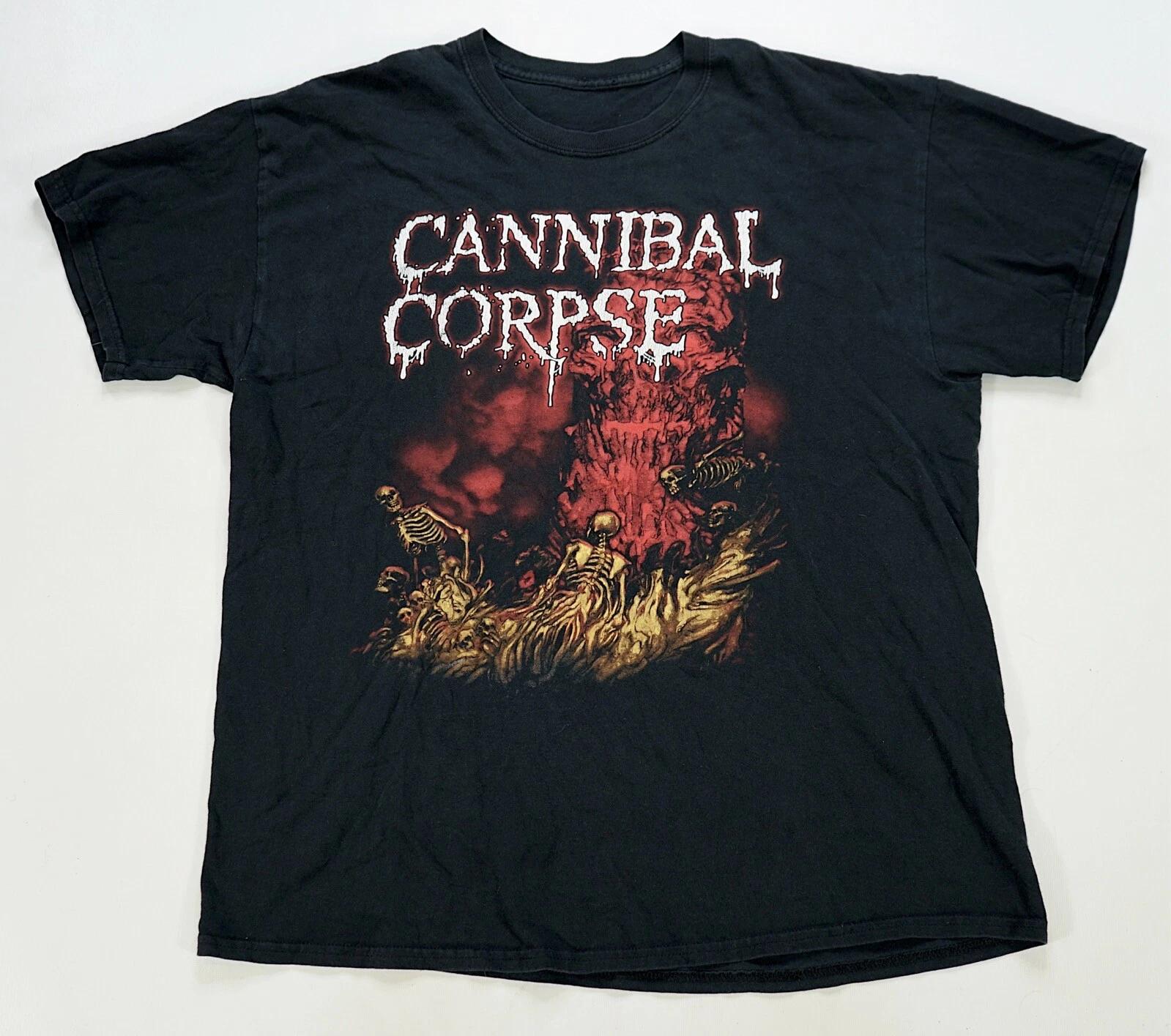 Rare Vintage Cannibal Corpse Mutilated Skeletons Graphic T Shirt 90s Band Black S