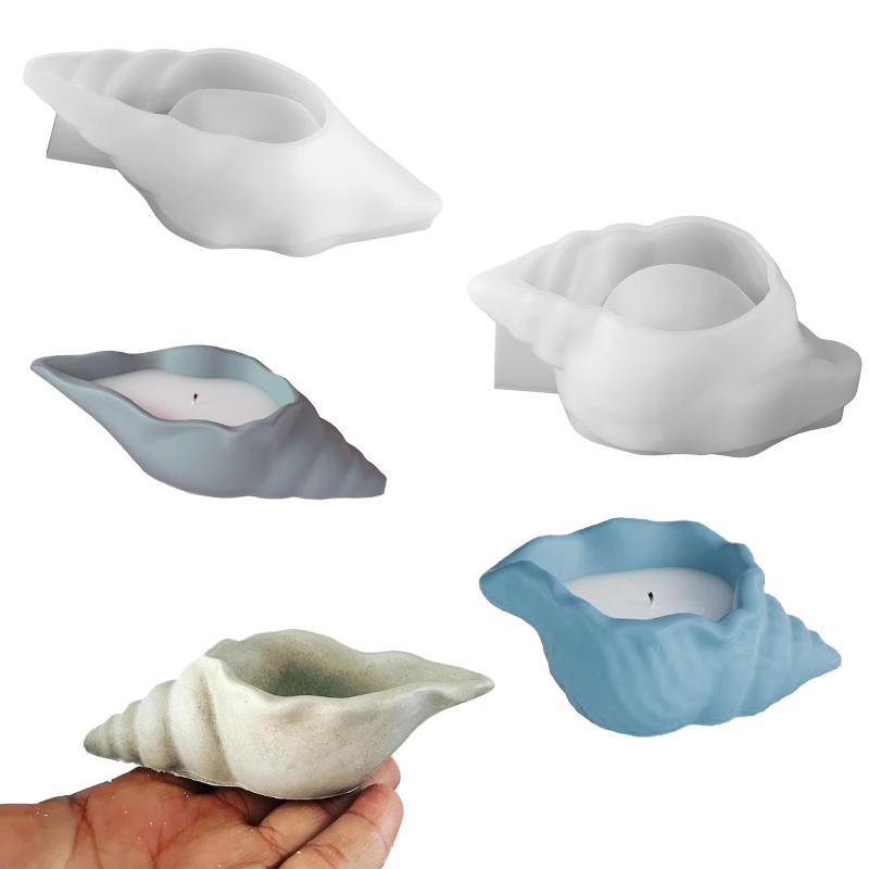2pcs Conch Shell Resin Mold Conch Jewelry Silicone Mold Epoxy Resin Casting Mold For Diy Crafts Ornaments