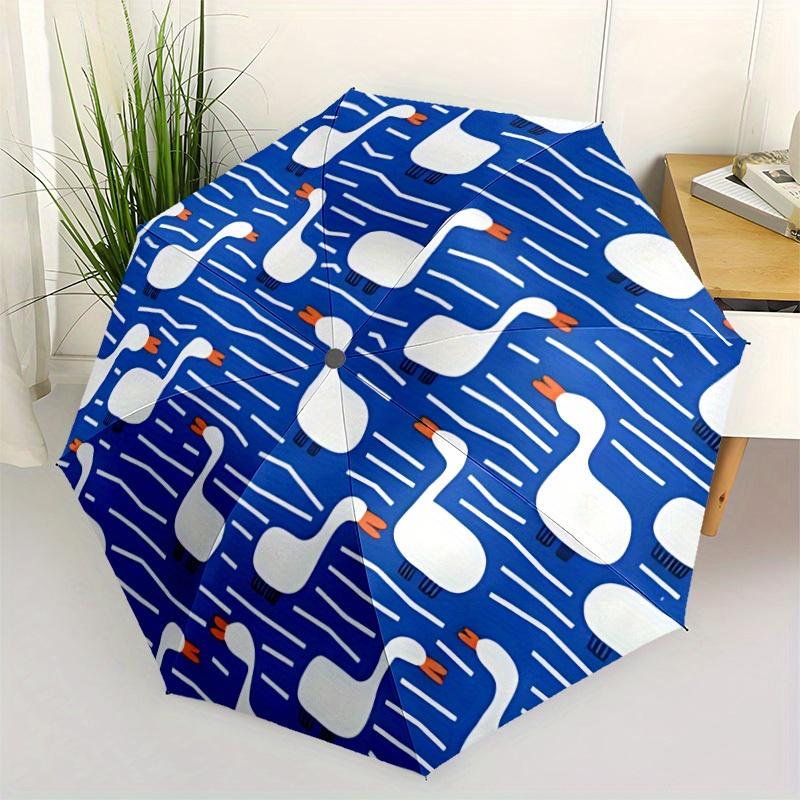 1pc Geese Pattern Automatic Open/Close Umbrella, Portable Folding Umbrella for Travel, Themed Events, It is suitable as a gift for various festivals,
