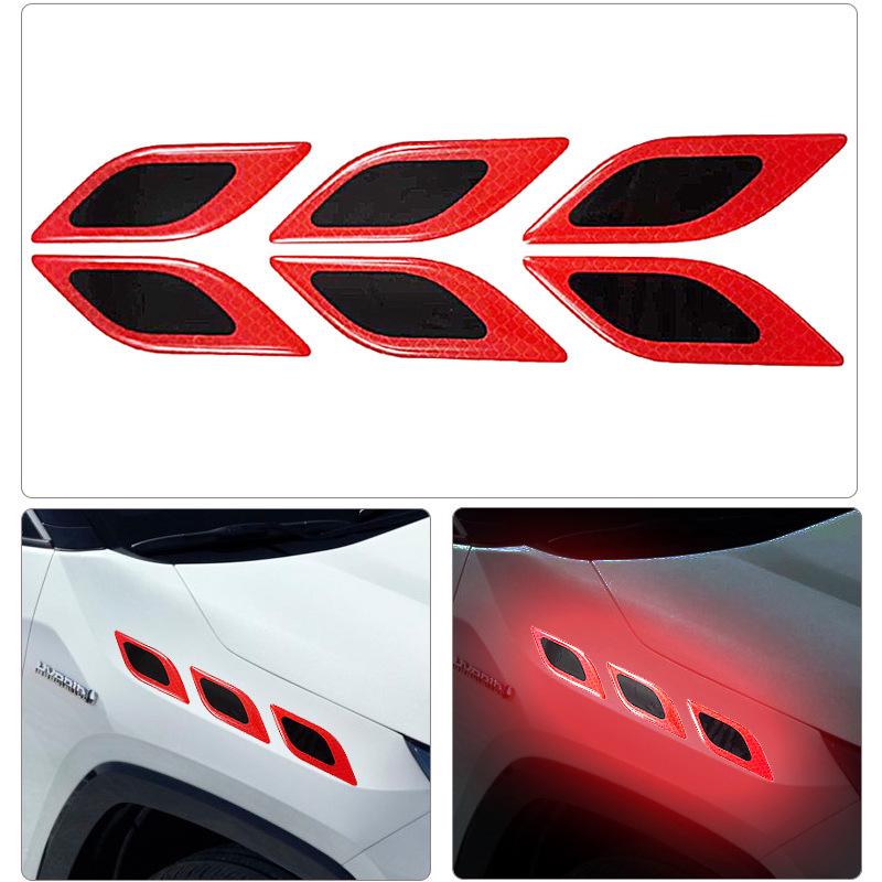 Reflective Carbon Fiber Car Door Handle Protector Strip