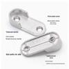 Deqi U-shaped Flange Support for Wardrobe Rod