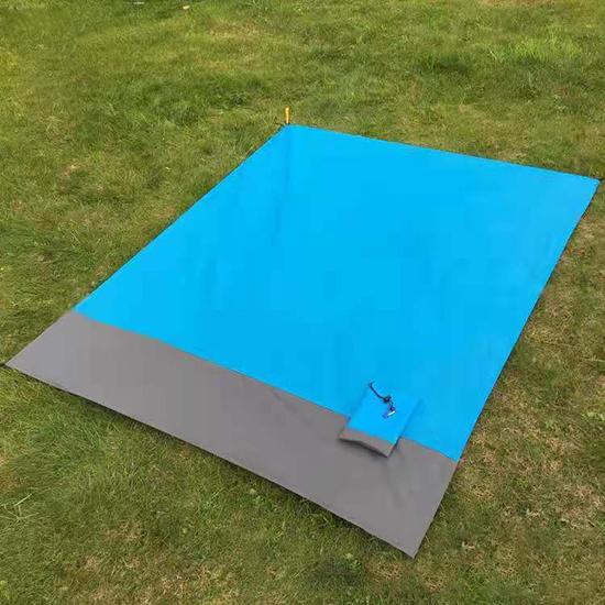 

Пляжное одеяло с защитой от песка 200 х 210 см, водонепроницаемый пляжный коврик, легкое одеяло для пикника для путешествий, пешего туризма, спорта 200*145cm синий