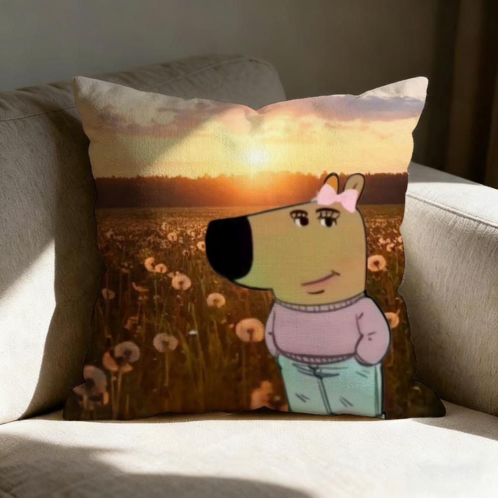 CChill GGuy CARTOON Pillow Case Linen Pillow Covers Cover For Couch Living Room Bench Patio Floor Linen Home Decor