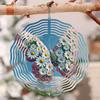 2D Metal Wind Chime with Daisy Butterfly Design for Outdoor Garden Patio Decor No Battery Needed Holiday Gift